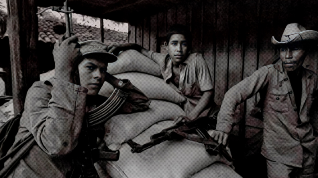 Militantes sandinistas, patriotas nicaragüenses que lucharon contra los mercenarios miembros de la contrarrevolución. 