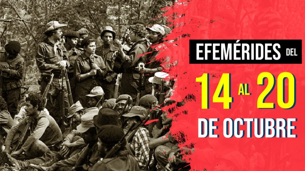 Efemérides de la lucha Sandinistas del 14 al 20 de octubre