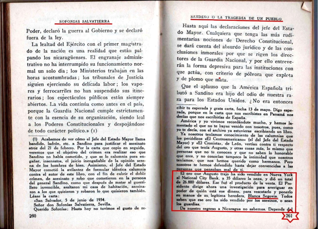 Fotografía de libro “Sandino o la tragedia de un pueblo”