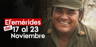 Efemérides de la Lucha de Nuestro Pueblo del 17 al 23 de Noviembre