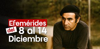 Efemérides de la Lucha de Nuestro Pueblo del 8 al 14 de Diciembre