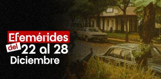 Efemérides de la Lucha de Nuestro Pueblo del 22 al 28 de Diciembre